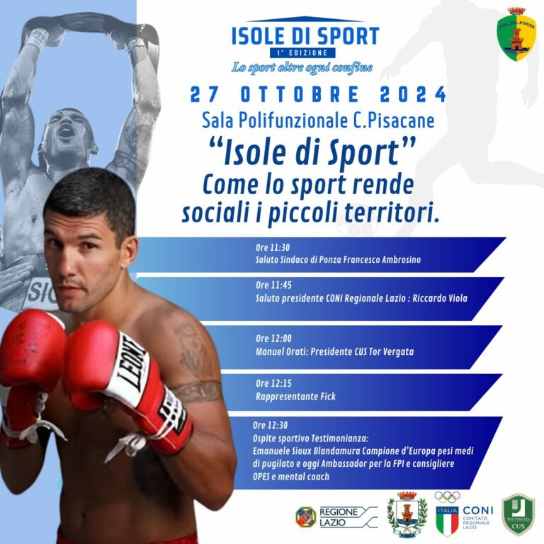 AL via sull’Isola di Ponza la prima edizione della manifestazione ISOLE DI SPORT