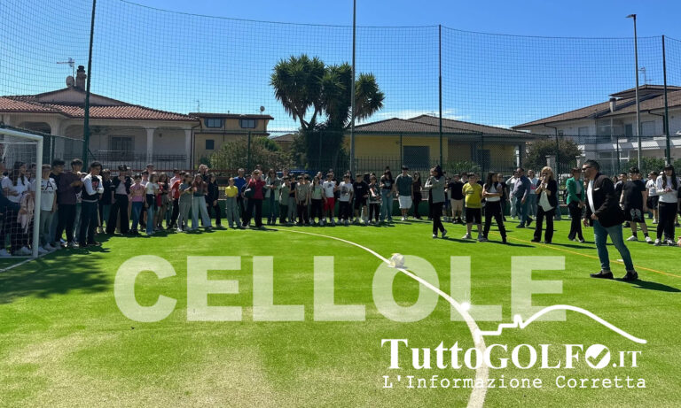Cellole – Consegnato il nuovo campetto all’Istituto Serao-Fermi: un’opera di inclusione e rigenerazione