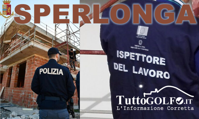 Due lavoratori in nero in un cantiere a Sperlonga. Multa salatissima e lavori sospesi
