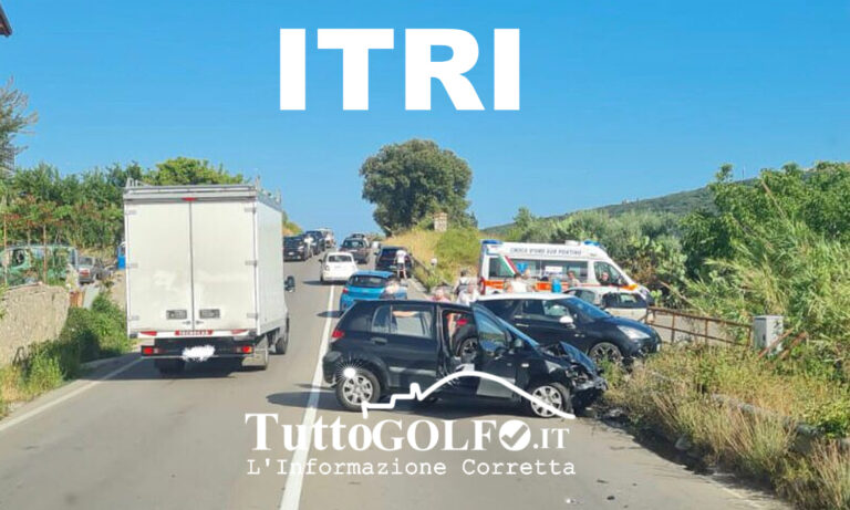 Itri, incidente sulla SS7 tra due utilitarie: sul posto i sanitari del 118