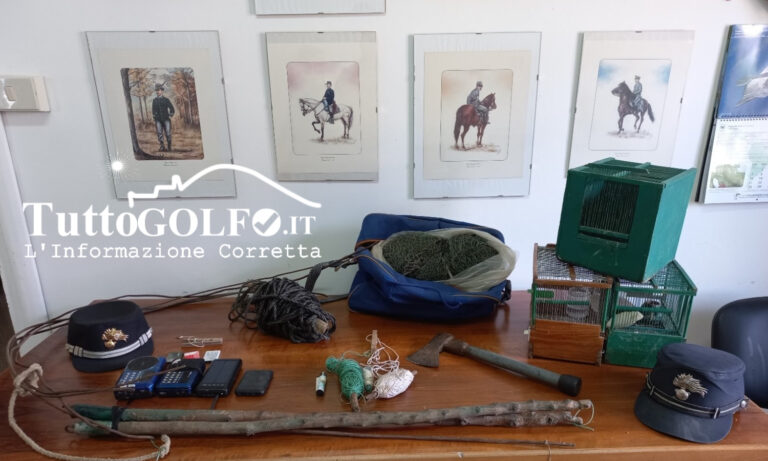 Fondi, antibracconaggio: i Carabinieri del Nucleo Forestale sorprendono un uomo con delle trappole