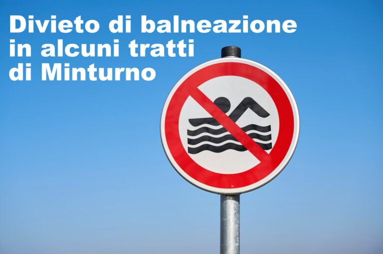 Minturno, divieto di balneazione in due tratti di costa