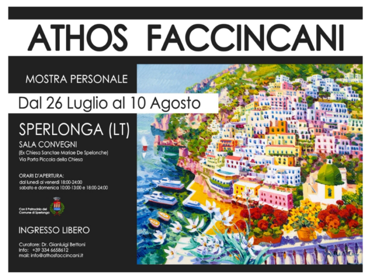 Personale dell’artista Athos Faccincani a Sperlonga