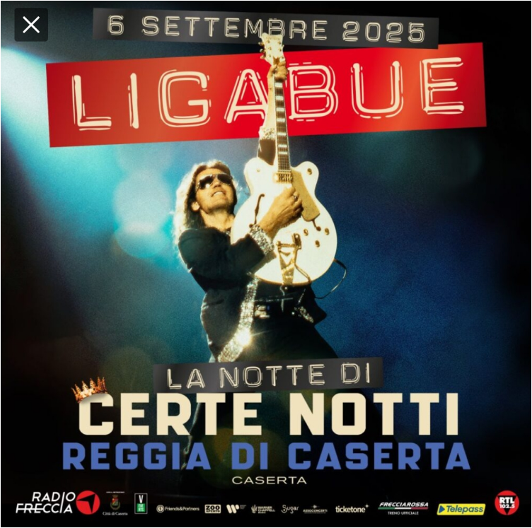 Luciano Ligabue il 6 settembre alla Reggia di Caserta