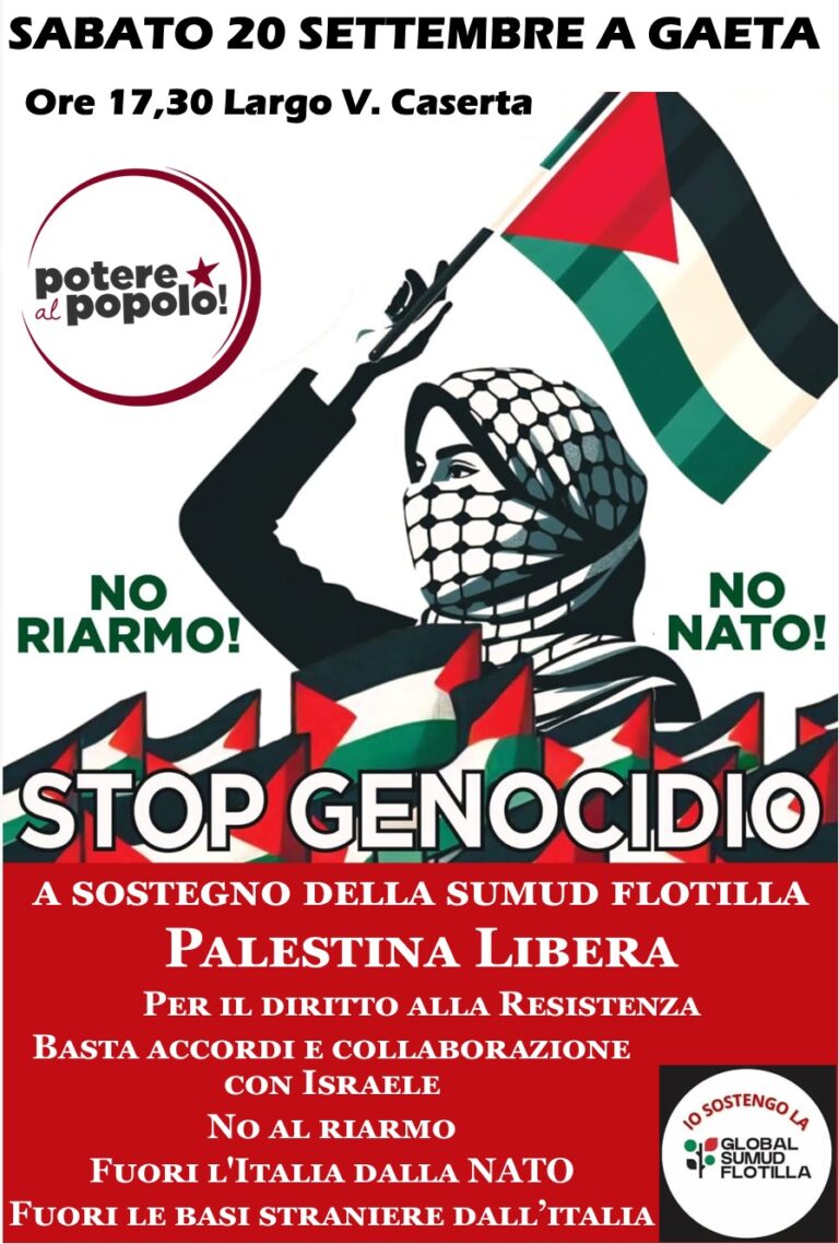 POTERE AL POPOLO – GAETA, 20 SETTEMBRE – VERSO LO SCIOPERO GENERALE