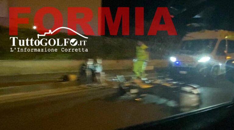 Formia, terzo incidente della giornata: auto e moto si scontrano vicino alla Chiesa di Don Bosco