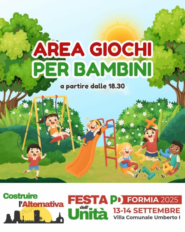 Festa dell’Unità di Formia 2025: due giorni per “Costruire l’Alternativa”