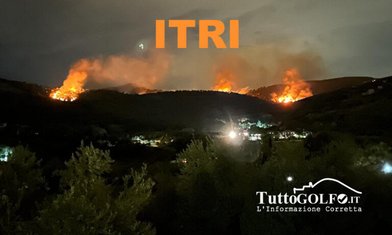 Incendio ad Itri: Paura nella Notte, Case Minacciate dalle Fiamme