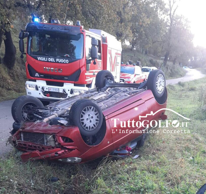 auto ribaltata santi cosma e damiano