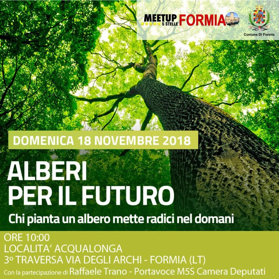 Formia- Alberi per il futuro, il meetup Formia 5 Stelle
