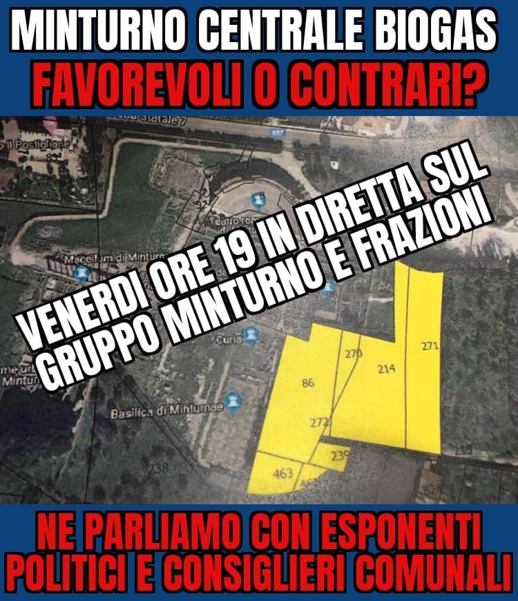 MINTURNO: FRATELLI D’ITALIA SI INTERROGA SULLA CENTRALE BIOGAS