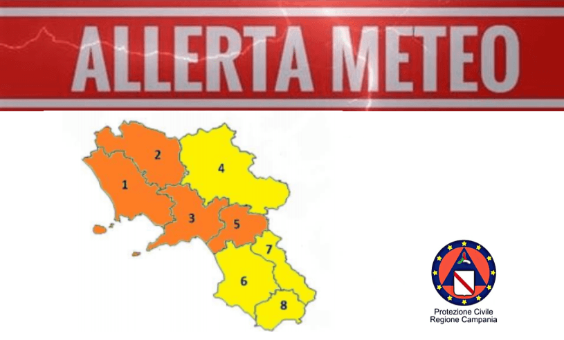 Alto casertano, allerta meteo per venerdì