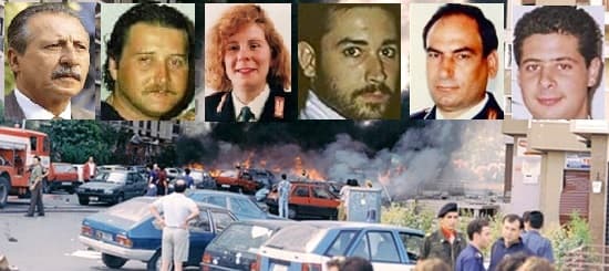 NON DIMENTICARE MAI LA STRAGE DI VIA D'AMELIO E ANCHE A SCAURI SI E' PREGATO PER SEI EROI