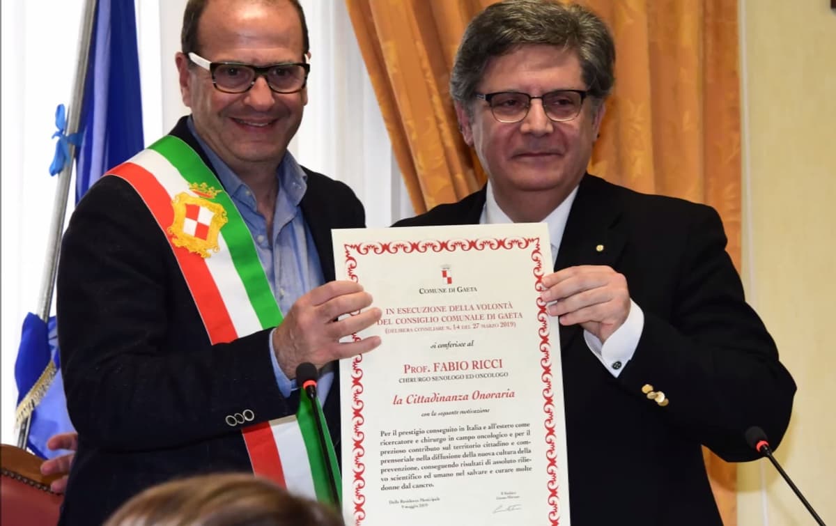GAETA - IL PROF. FABIO RICCI RIFIUTA UNA PRESTIGIOSA PROPOSTA. UN GRANDE GESTO PER IL NOSTRO TERRITORIO