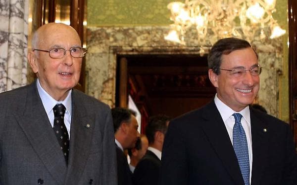 GOVERNO, GIORGIO NAPOLITANO:"NON POTRO' ESSERE PRESENTE. SOSTENGO DRAGHI