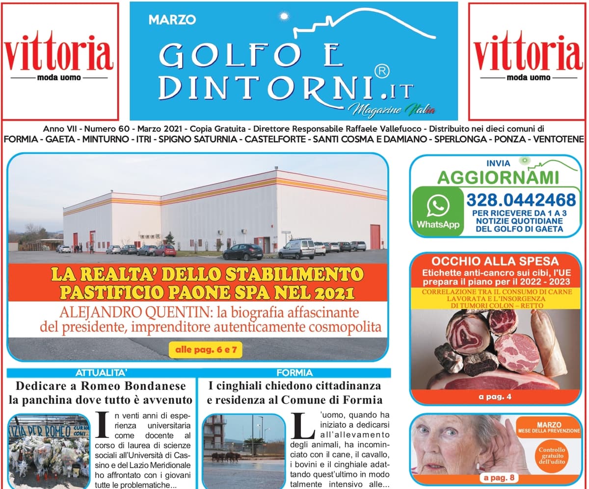 IN DISTRIBUZIONE IL MAGAZINE DI MARZO DI GOLFO E DINTORNI