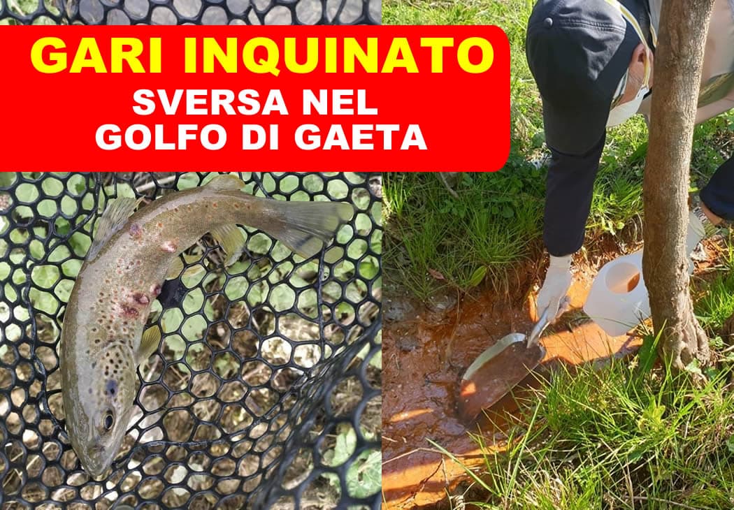 Fiume Gari, inquinato sversa nel Golfo di Gaeta.