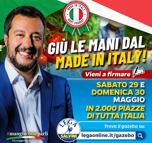 Minturno: la Lega in piazza per il Made in Italy, da Marina di Minturno a Scauri