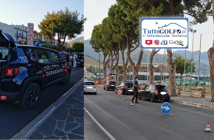 Golfo di Gaeta, controlli del sabato sera, tra droga e guida senza patente. Elenco completo dei verbali