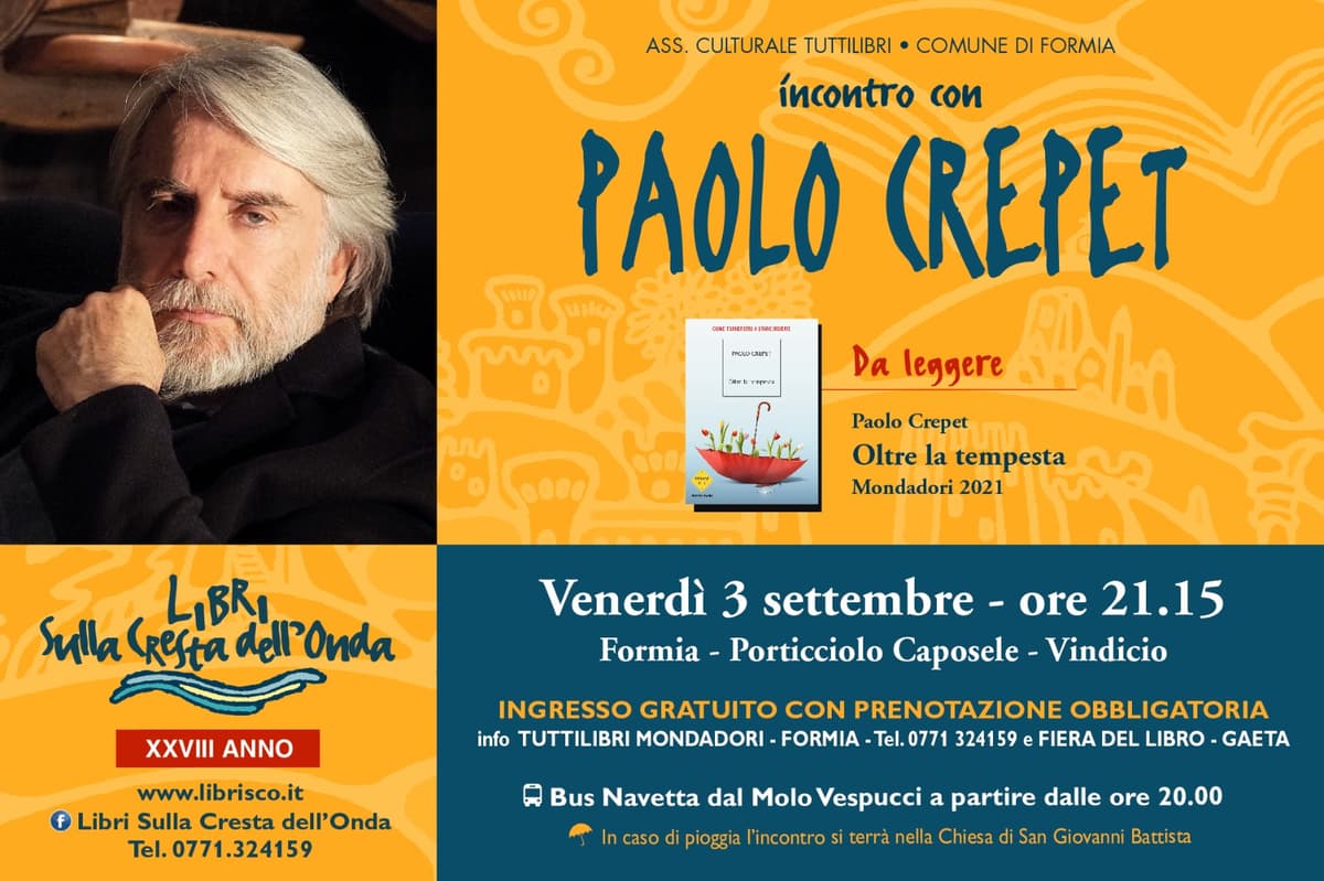 Formia, Paolo Crepet - Quarto incontro con libri sulla cresta dell'onda
