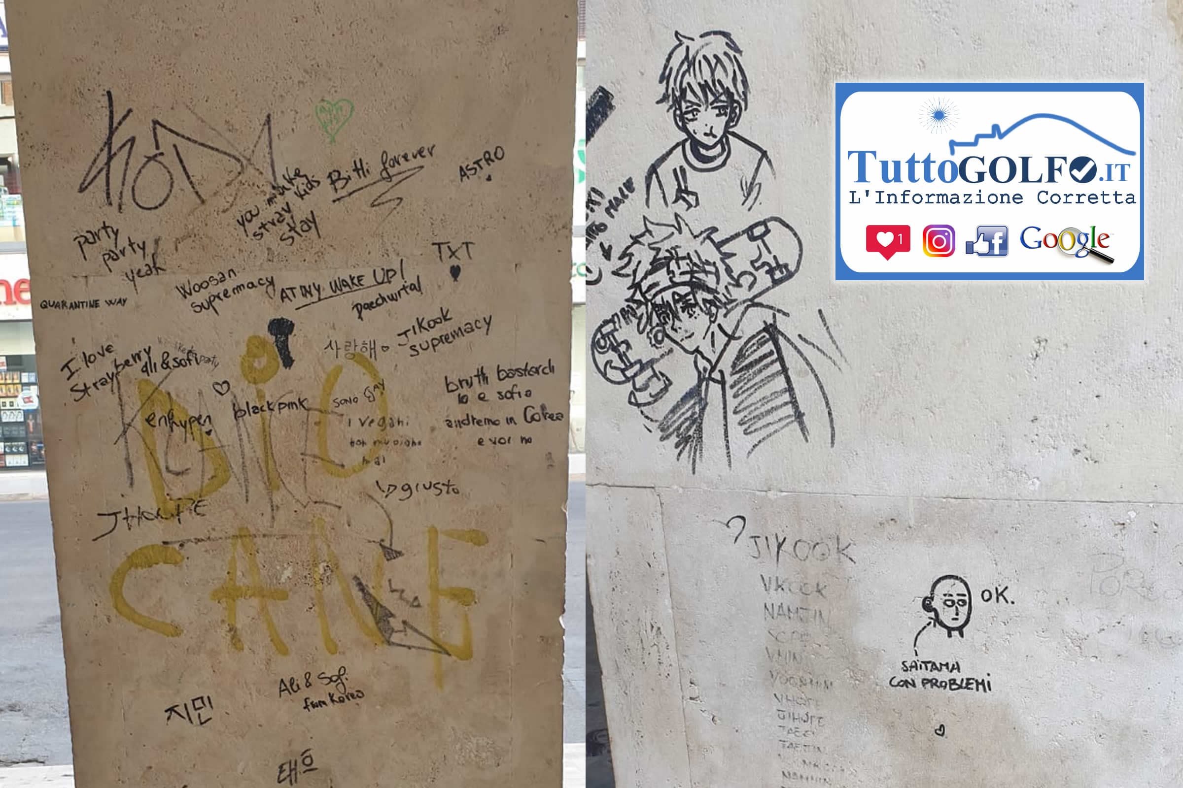 Muri imbrattati - Denunciate cinque minori