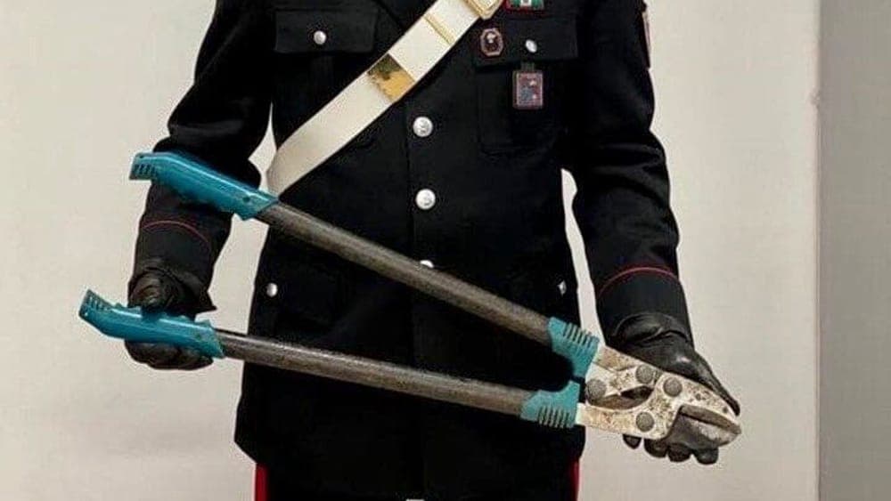 Castelforte, ladro sospetto -  I carabinieri di Formia lo individuano. Era in possesso di una cesoia