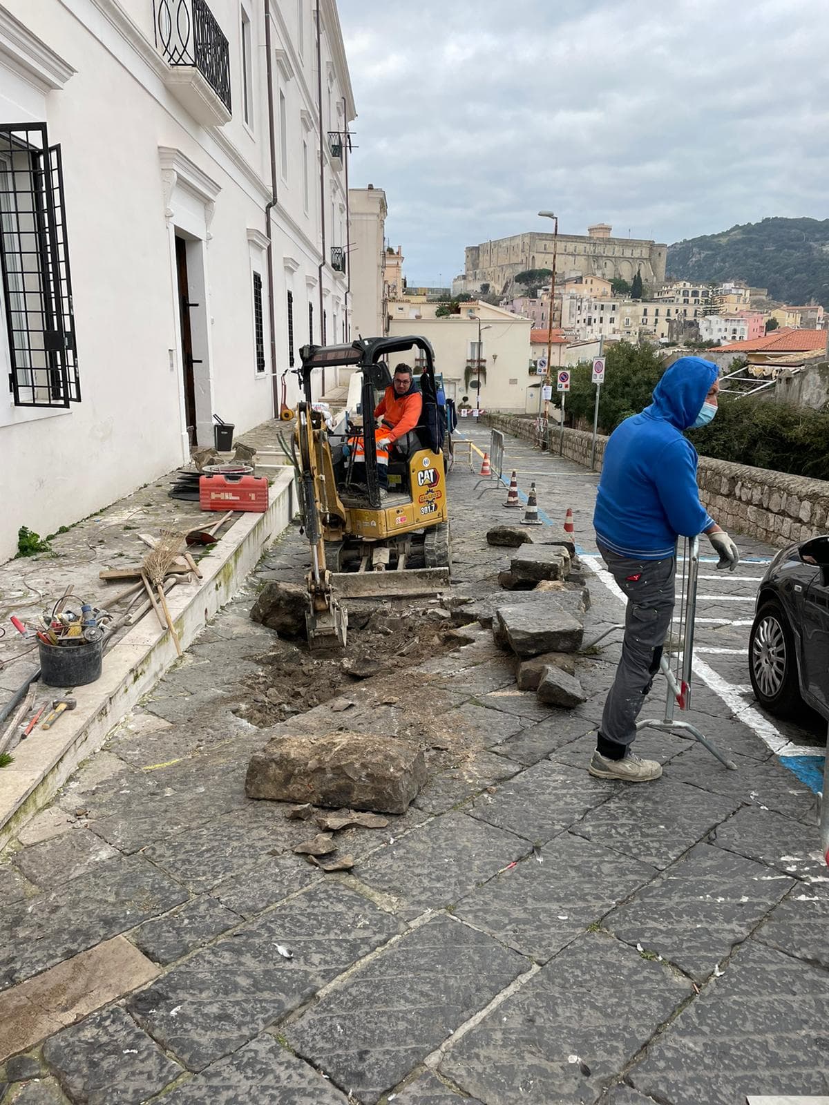 Gaeta, Via Pio IX: iniziati i lavori