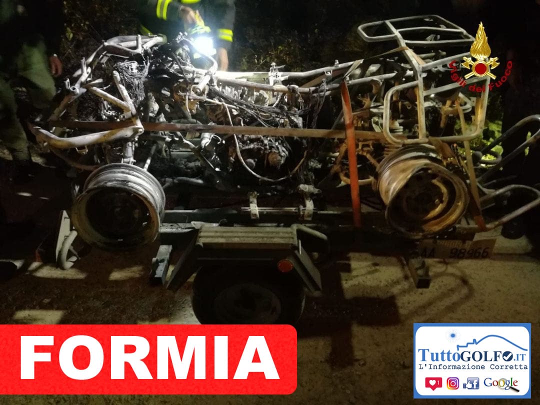 Formia, due ragazze nel dirupo. Il quad prende fuoco
