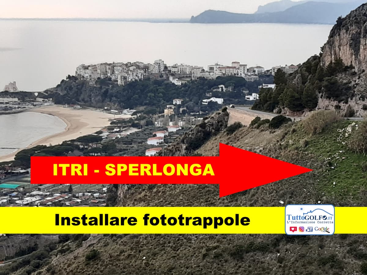 Installare fototrappole sulla strada panoramica Itri - Sperlonga