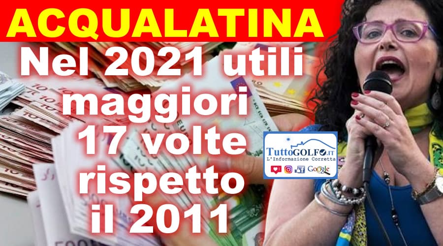 Paola Villa, oro blu: gli utili di Acqualatina del 2021 sono 17 volte gli utili del 2011