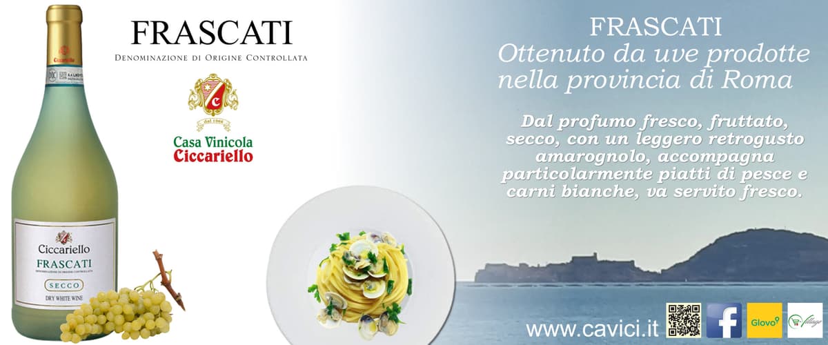CAVICI FRASCATI DOC, un vino fesco e fruttato