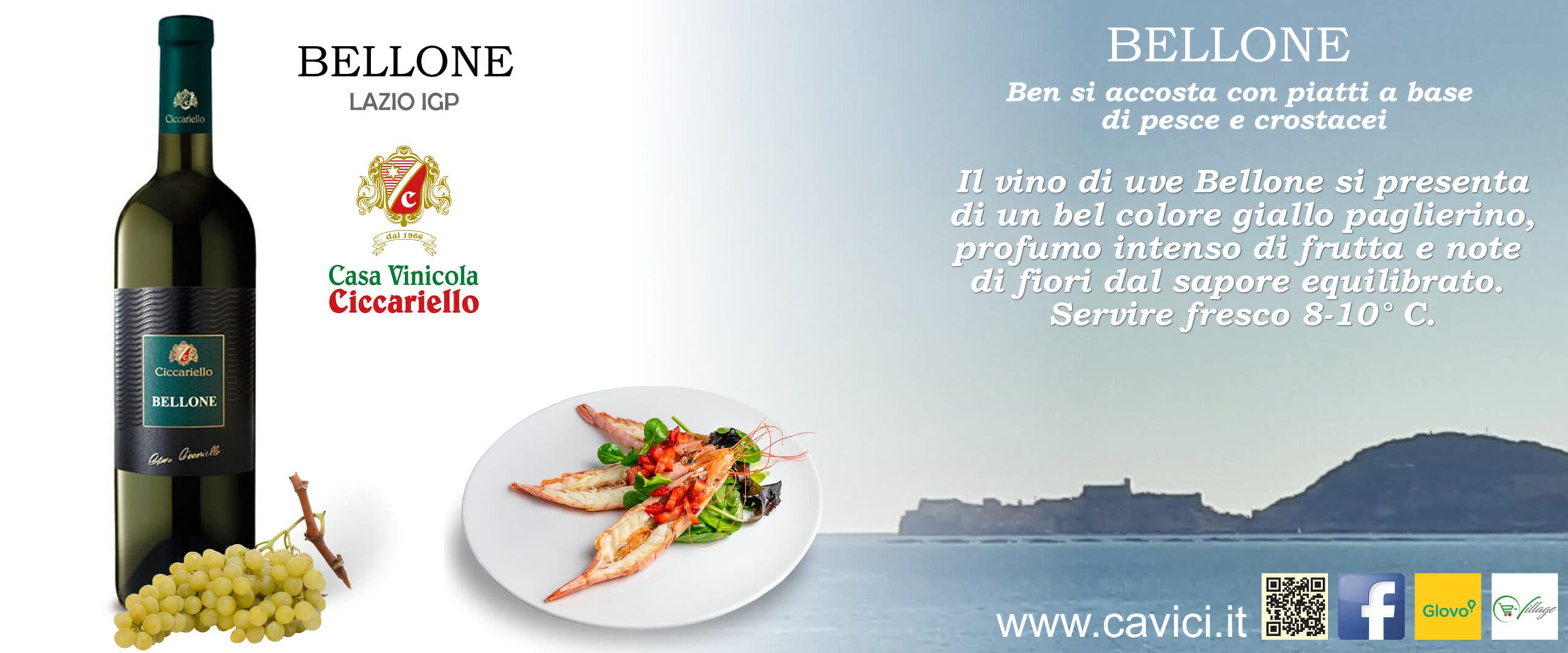 Bellone CAVICI – profumo intenso di frutta e note di fiori dal sapore equilibrato