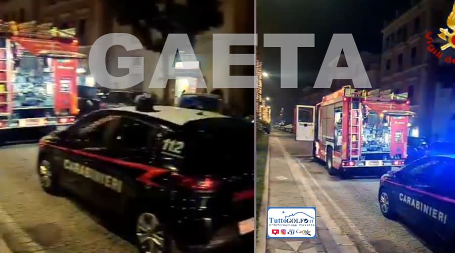 Gaeta, incendio in abitazione. Lungomare Caboto