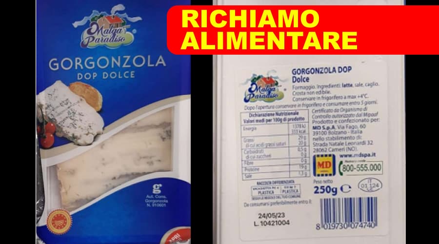 Possibile presenza di listeria in un Gorgonzola. Ecco il lotto