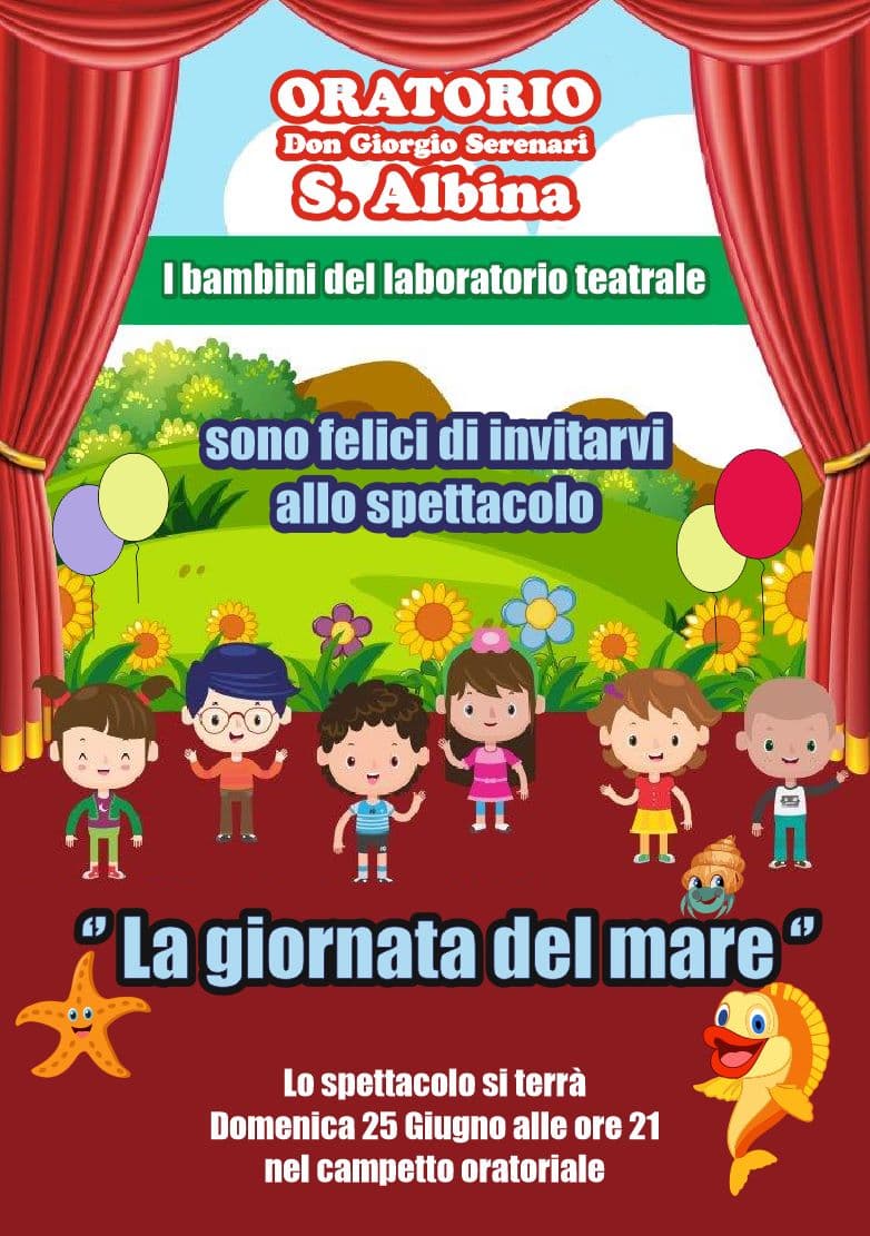 Scauri: I bambini del laboratorio teatrale di Santa Albina domani domenica presentano "La giornata del mare"