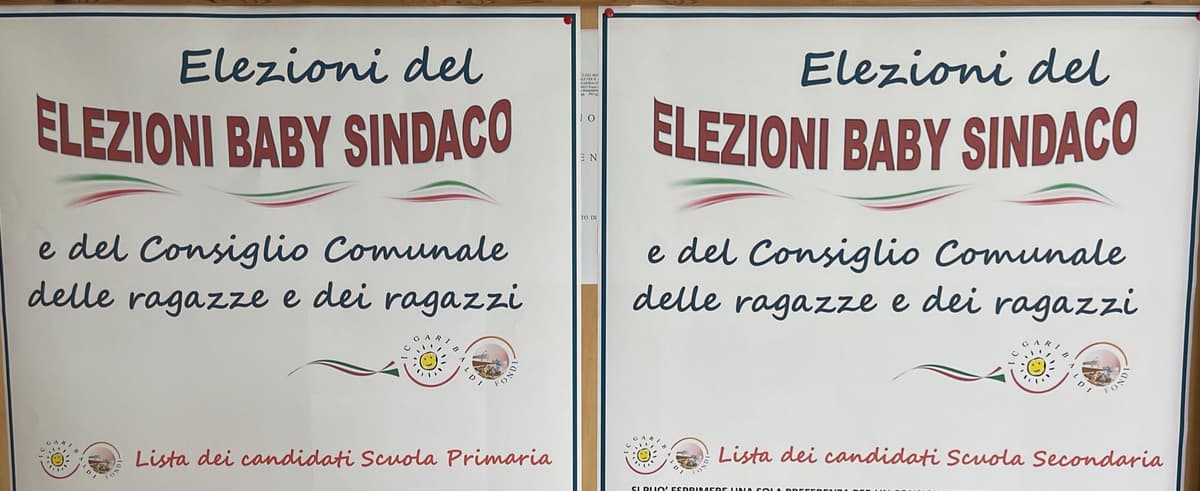 È tempo di elezioni a scuola: a Fondi il 30 novembre si vota per il baby sindaco