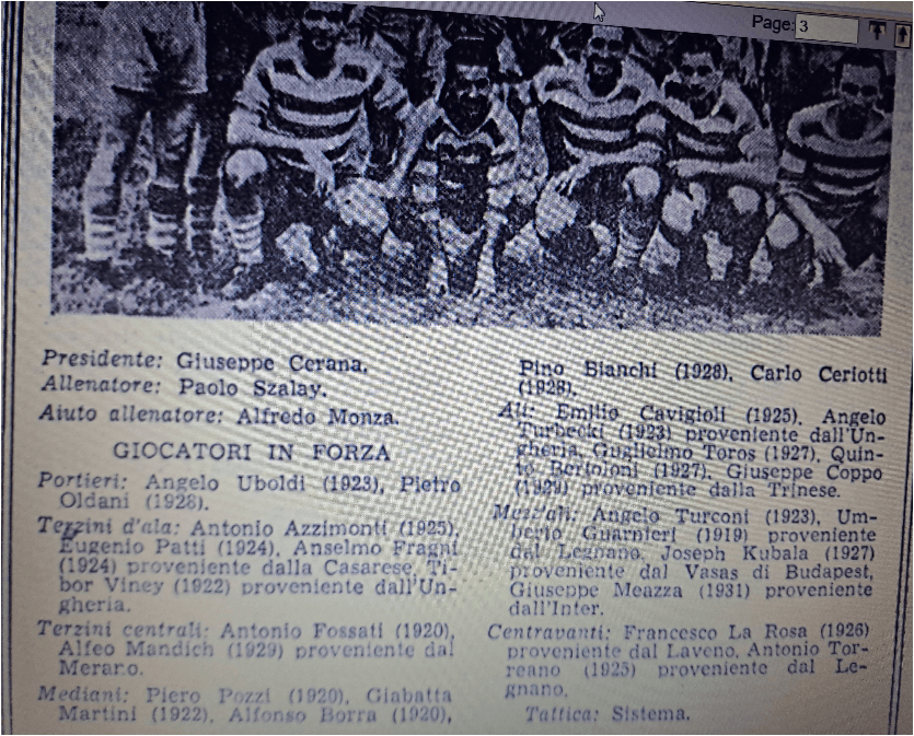 Storia e storie del football: Eugenio Patti