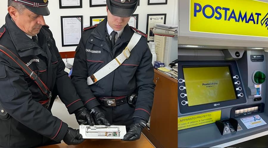 Cash trapping in Provincia di Latina: manomesso uno sportello bancomat