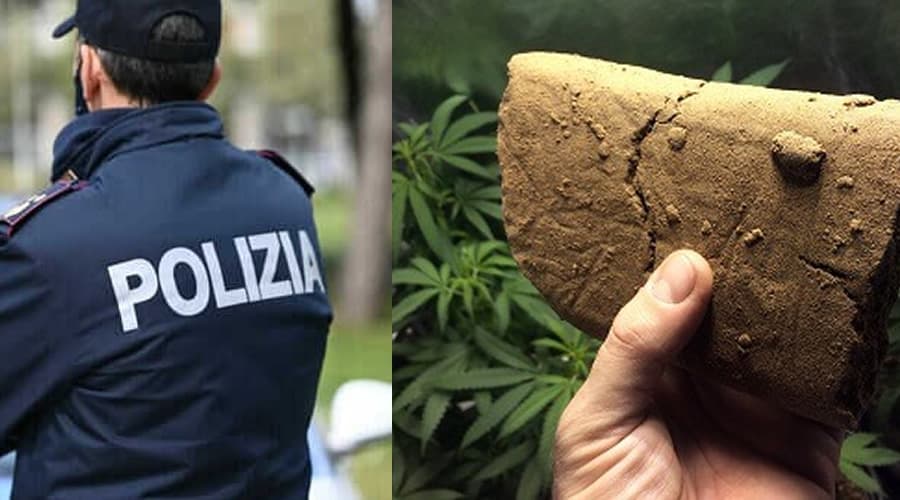 Fondi, droga: trovato in possesso di un kg di hashish e 3 hg di marjuana