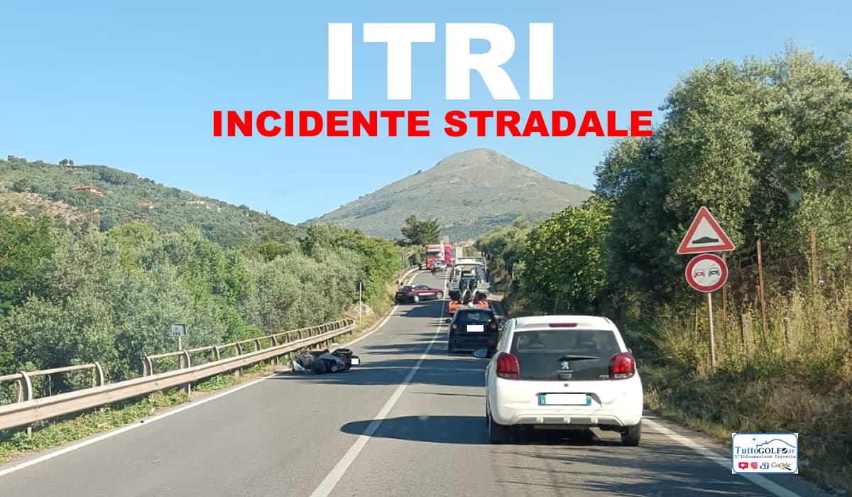 Incidente stradale ad Itri - Atterra un elicottero. Centauro elitrasportato in un ospedale romano