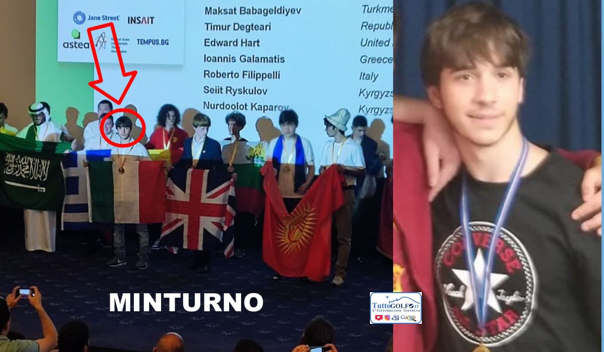 Minturno: Roberto Filippelli del Liceo Alberti Medaglia d’Oro all’Olimpiadi di Matematica
