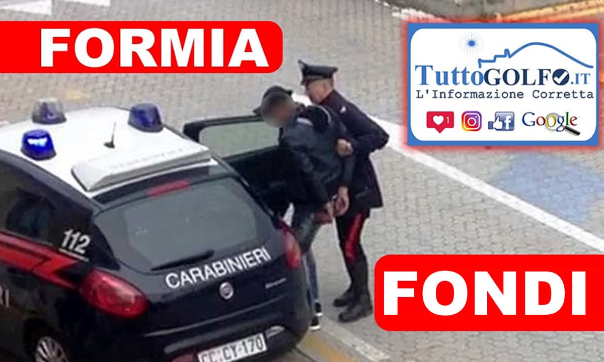 Arrestati due uomini, uno di Formia, l'altro di Fondi. La vicenda