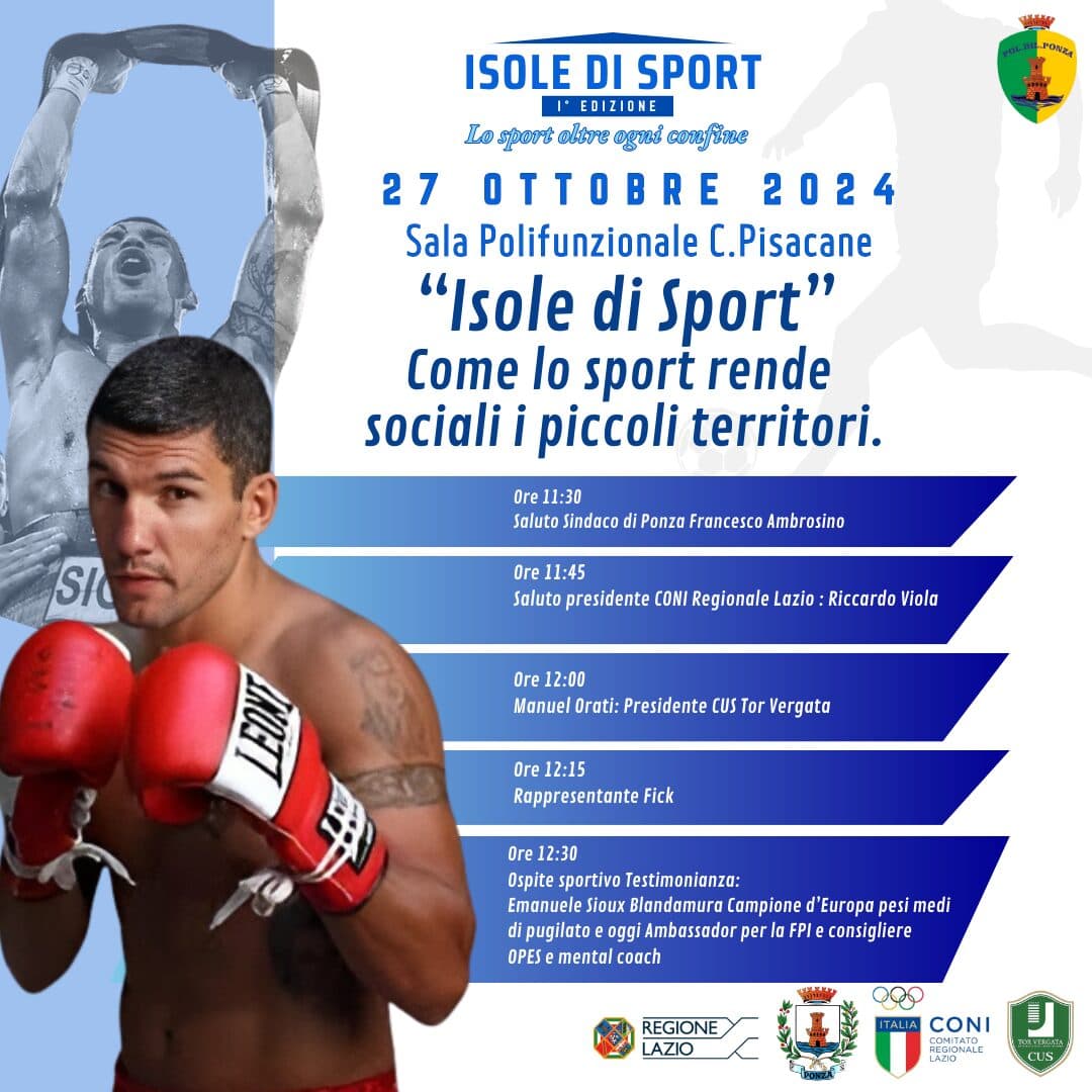 AL via sull'Isola di Ponza la prima edizione della manifestazione ISOLE DI SPORT