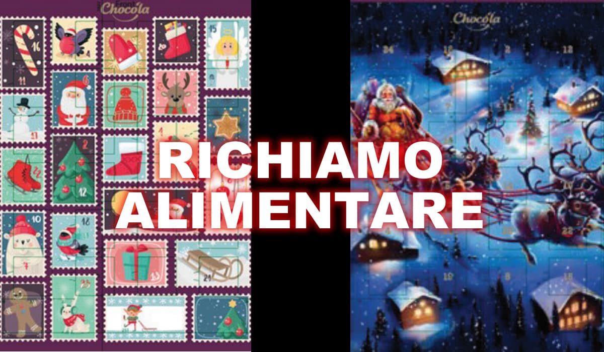 Calendario dell'avvento di cioccolato - Richiamo Alimentare da parte del Ministero della Salute