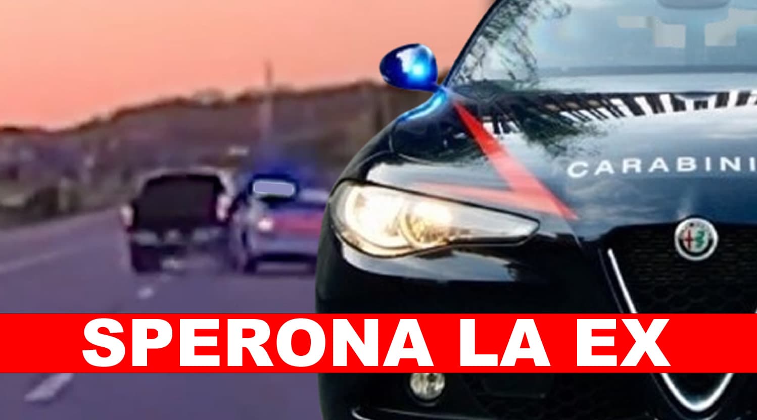 Insegue e sperona con l'auto la ex mandandola fuori strada contro un albero. L'uomo ha anche tentato di aprire il veicolo per raggiungerla