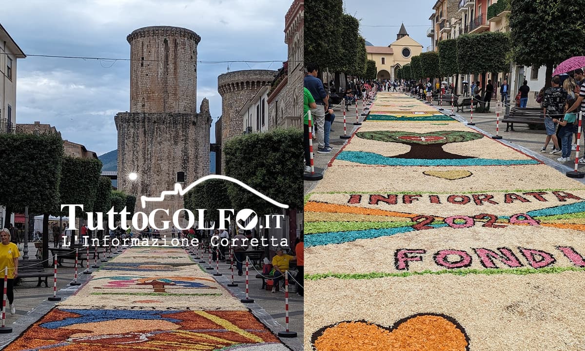 Fondi, infiorata - Torna in viale Vittorio Emanuele III e Piazza Duomo
