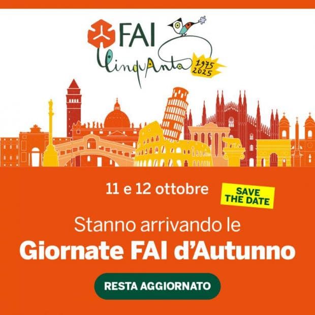 Giornate FAI d'autunno. Sabato 11 e domenica 12 ottobre 2025 Visite a contributo libero. Apre anche a Gaeta