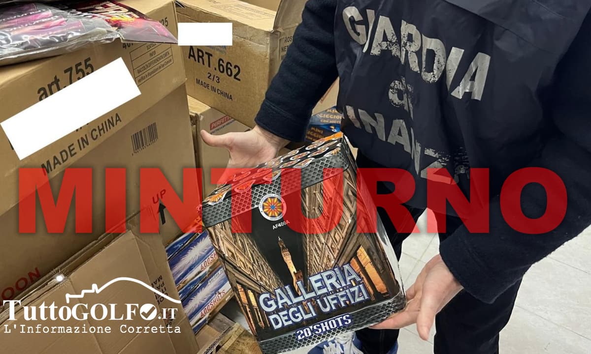 Minturno, la Guardia di Finanza di Formia sequestra botti illegali prima dello spettacolo pirotecnico