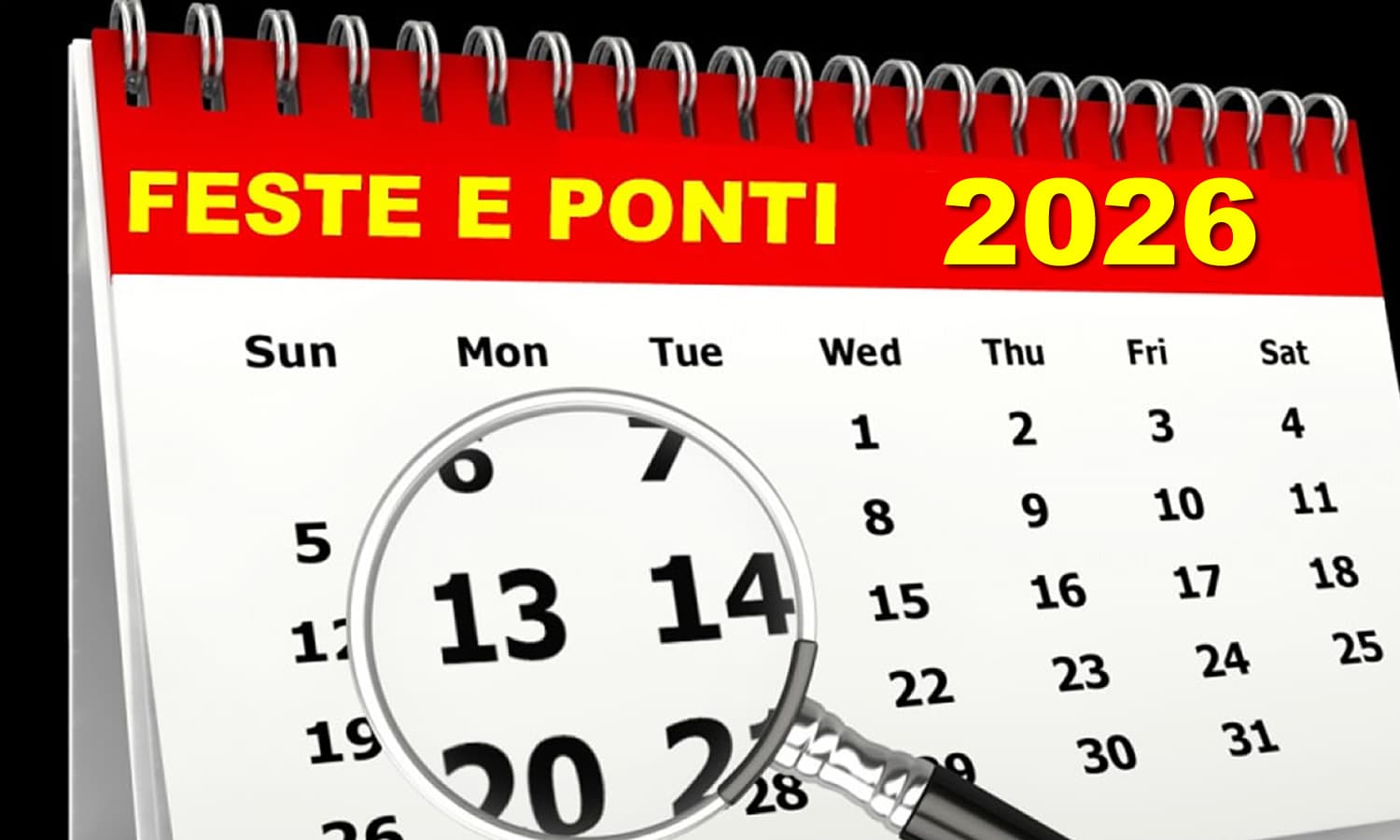 Ponti 2026. Tantissime le feste da calendario