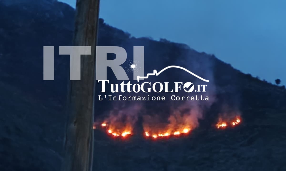 Itri, incendio - In fiamme la zona di Raino ...e siamo in pieno inverno